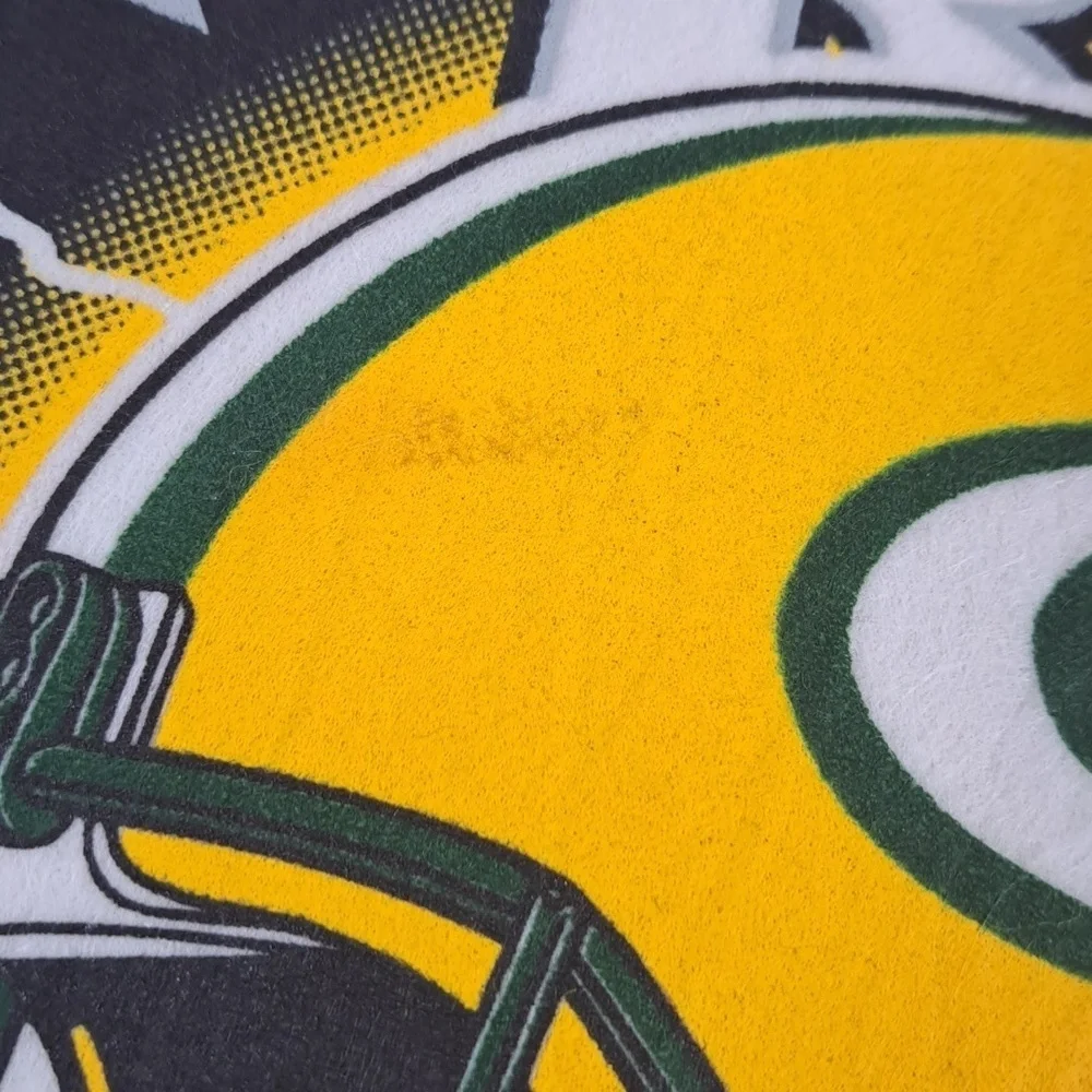 Vintage 50s & 1997 set of 2 Green Bay Packers NFL team wool & felt pennants